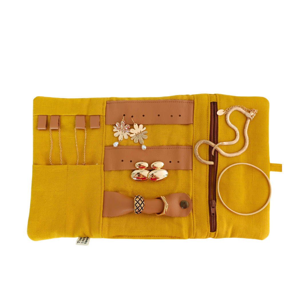 LOLA Pochette à bijoux, Jaune