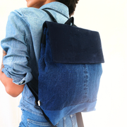 sac à dos éthique et écoresponsable  de la Machine à récup' marque française engagée pour réduire l'empreinte écologique de la mode et pour une mode plus solidaire