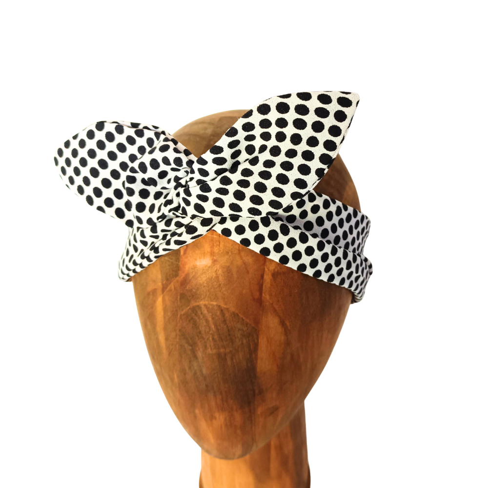 bandeau avec fil de fer pour le cheveux, éco-conçu dans des tissus upcyclés et dans une démarche de confection solidaire