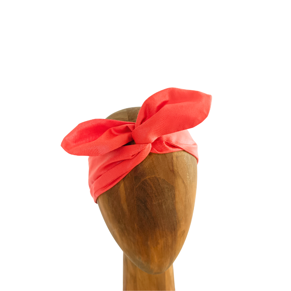 bandeau cheveux armature métal de la marque écoresponsable La Machine à récup qui revalorise des tissus avec la participation d'ateliers solidaires.