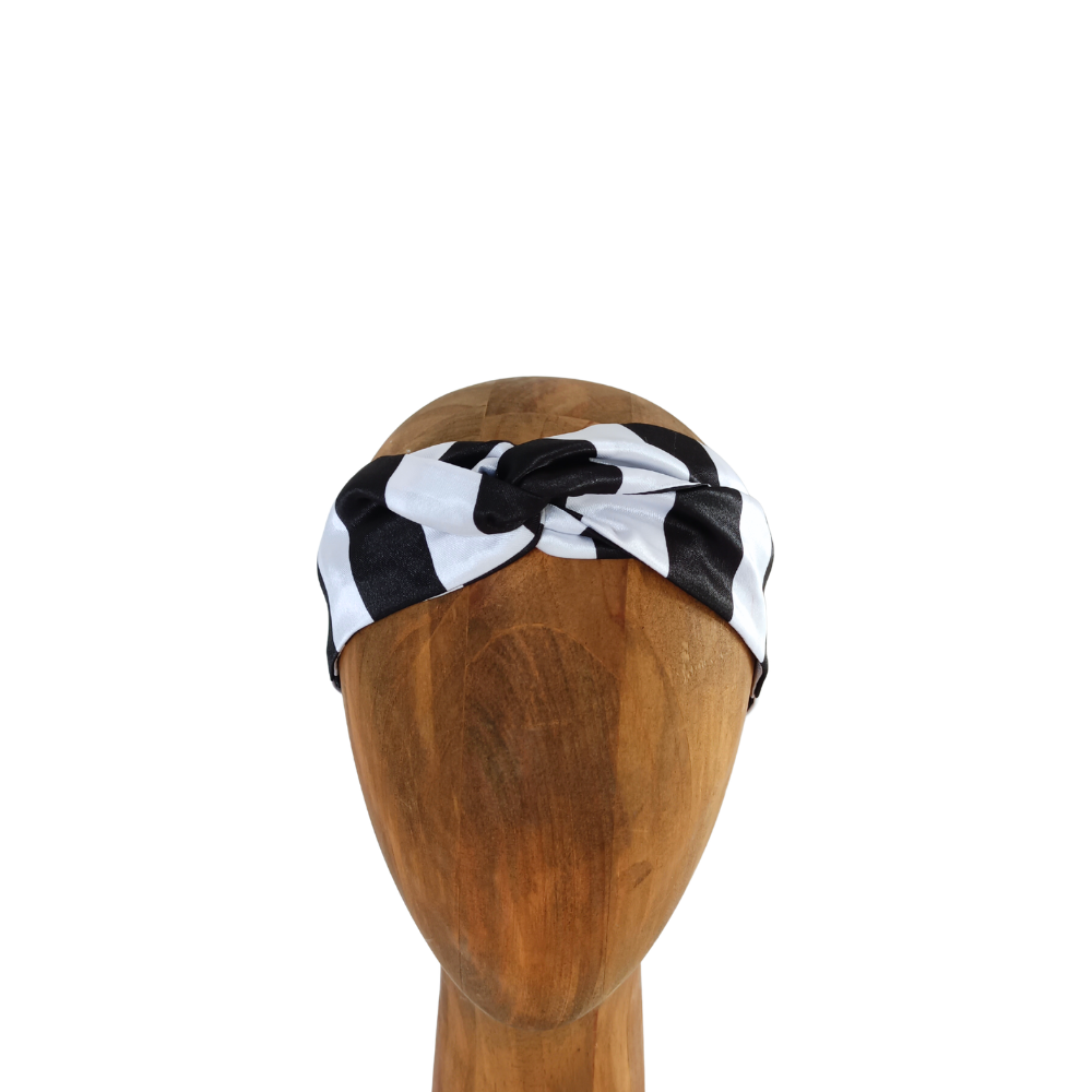 bandeau cheveux confortable  de la marque écoresponsable La Machine à récup qui revalorise des tissus avec la participation d'ateliers solidaires.