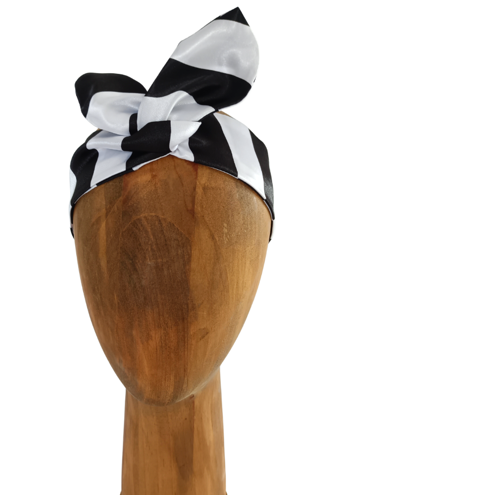 bandeau cheveux confortable de la marque écoresponsable La Machine à récup qui revalorise des tissus avec la participation d'ateliers solidaires.