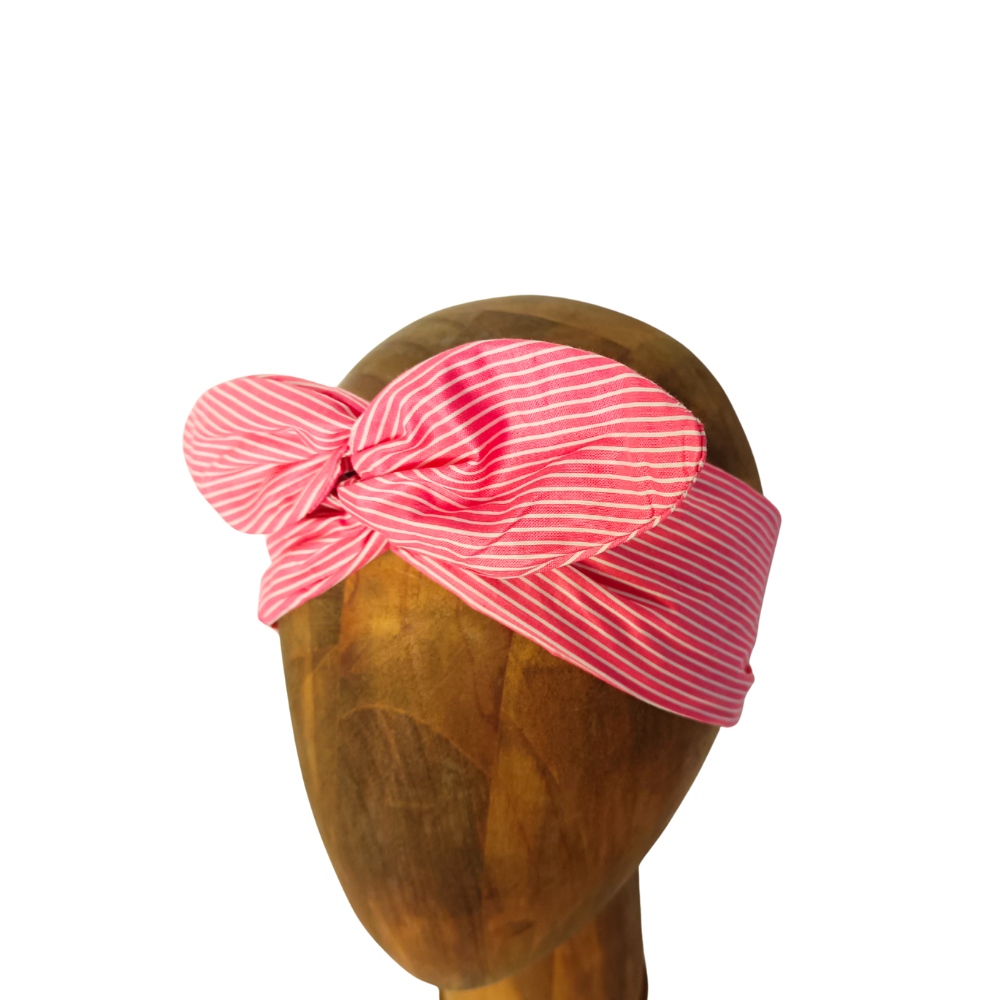 bandeau cheveux métal flexible taillé dans un tissu revalorisé pour une mode plus éco-responsable et éthique