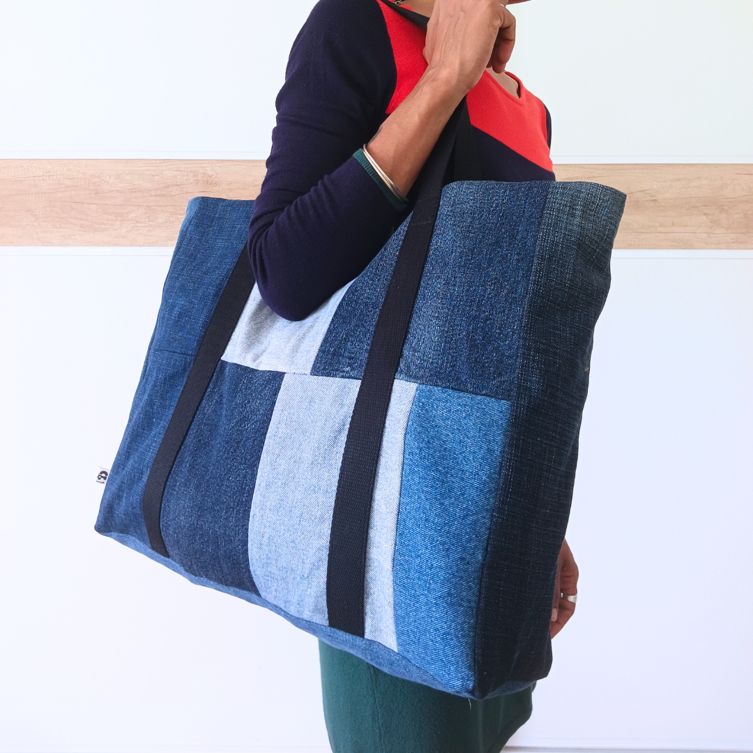 BOMBAL sac à main, Patchwork Jean