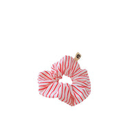 Le mini chouchou de la Machine à récup' est un accessoire conçu avec des tissus issus du réemploi et cousu avec la participation d'ateliers de couture solidaires en Sarthe