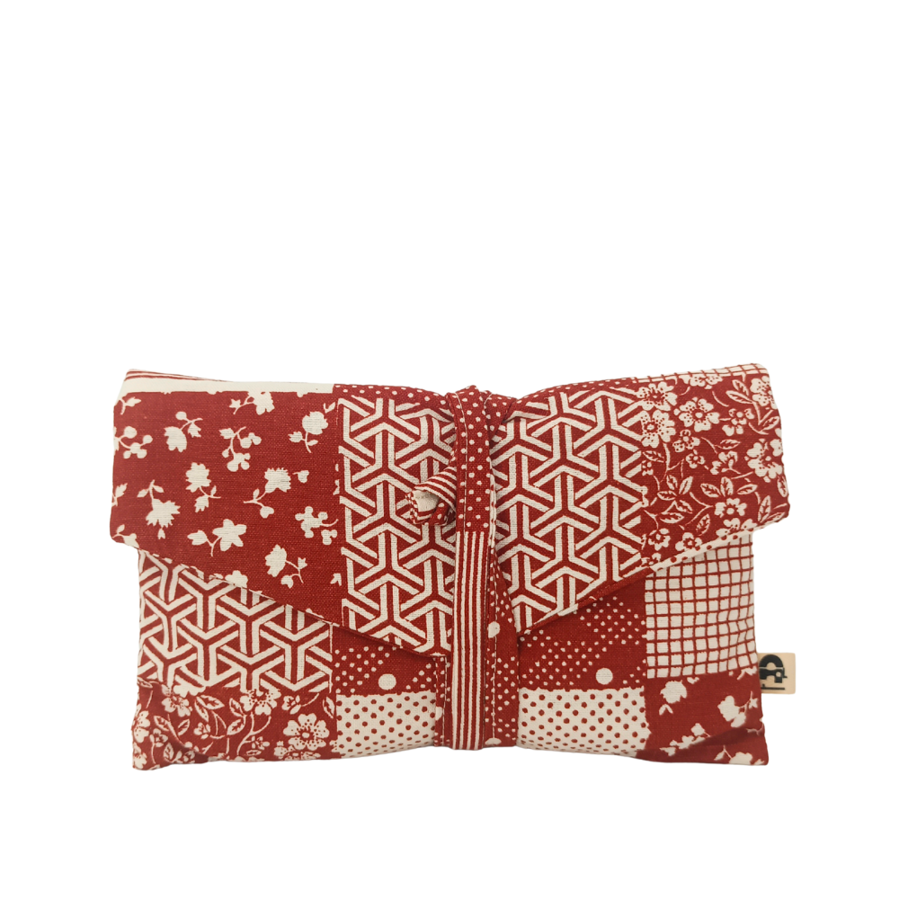 CORNELIA Pochette à livre, motifs graphiques marron