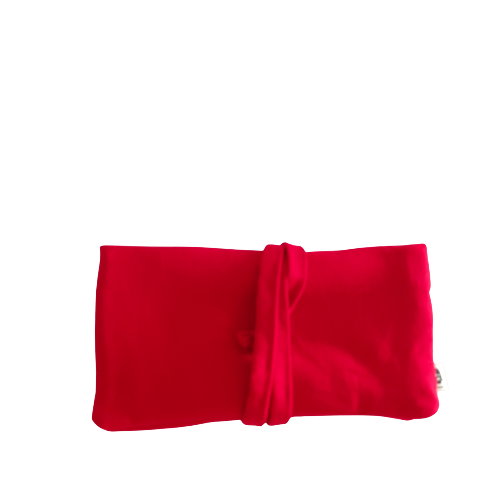 pochette à bijoux rouge