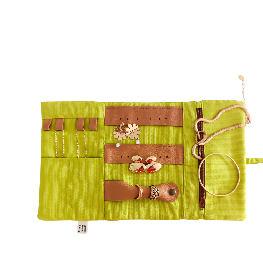 LOLA Pochette à bijoux, Vert Pomme