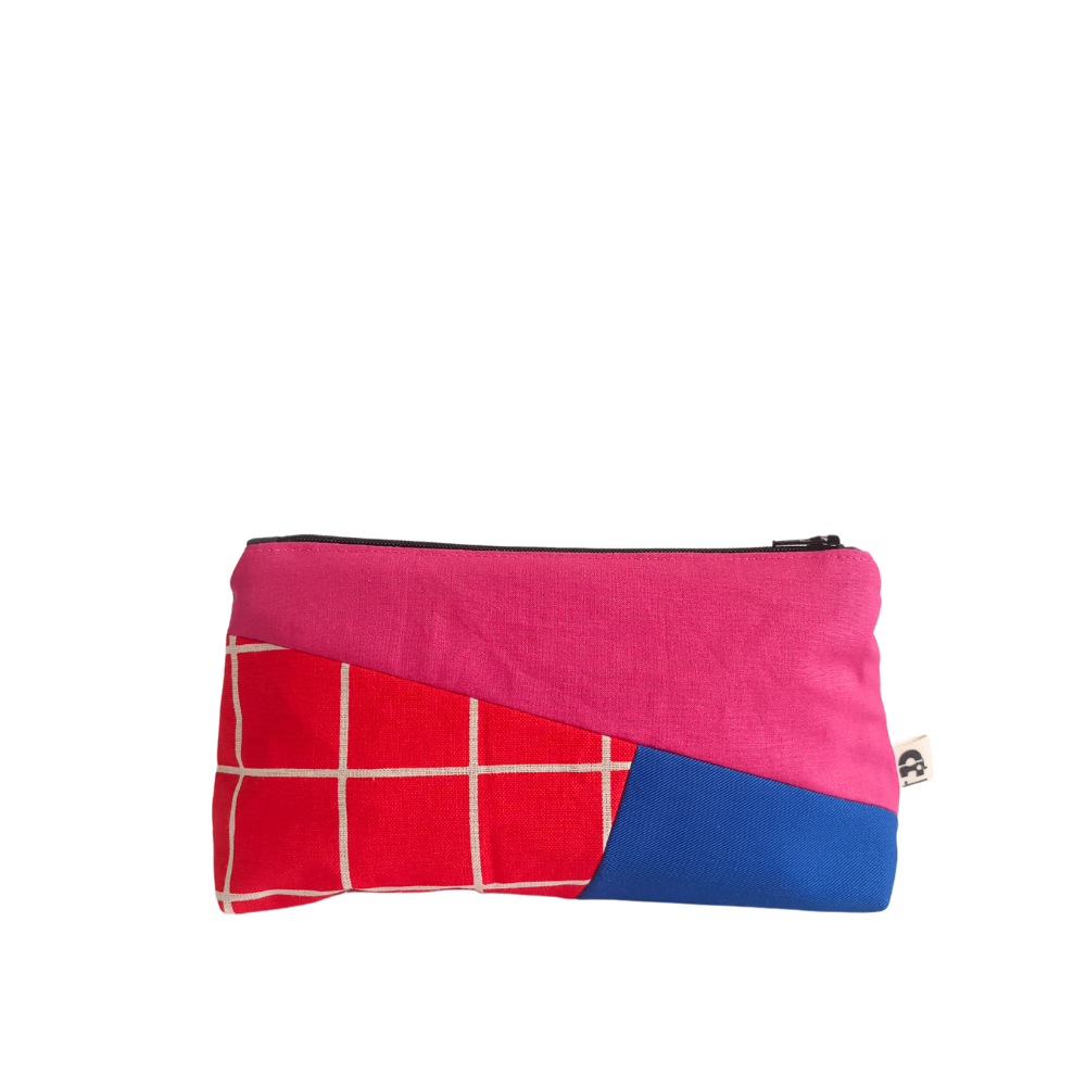 ROXANA Pochette structurée, Rose & Rouge & Bleu