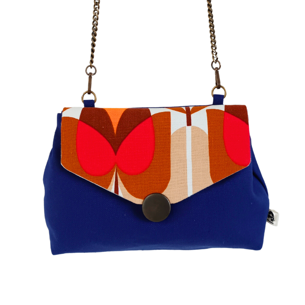 sac à main mode femme de La Machine à récup', marque d'upcycling qui revalorise des tissus de 2nde main avec la participation d'ateliers de couture solidaires