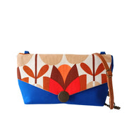 sac bandoulière en tissu de La Machine à récup', marque d'upcycling qui revalorise des tissus de 2nde main avec la participation d'ateliers de couture solidaires