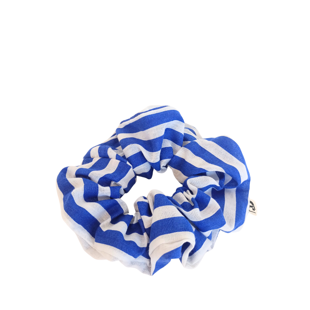 SANDRO maxi chouchou rayures blanches et bleues