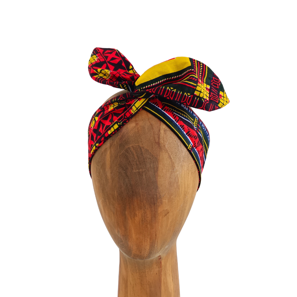 THELMA Bandeau mini rouge et jaune