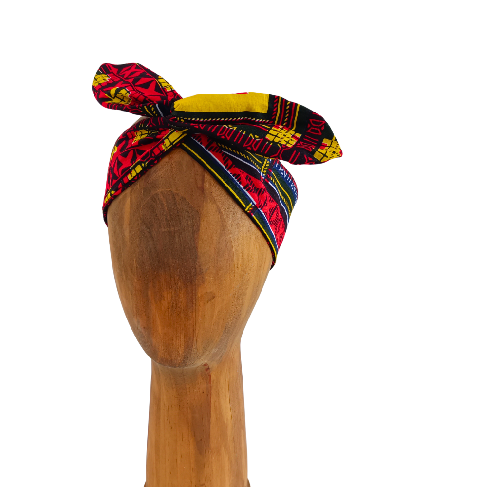 THELMA Bandeau mini rouge et jaune