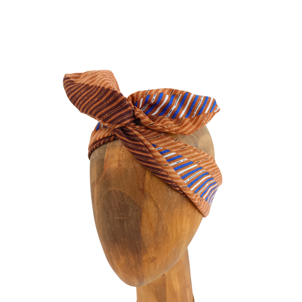 THELMA bandeau marron et rayures